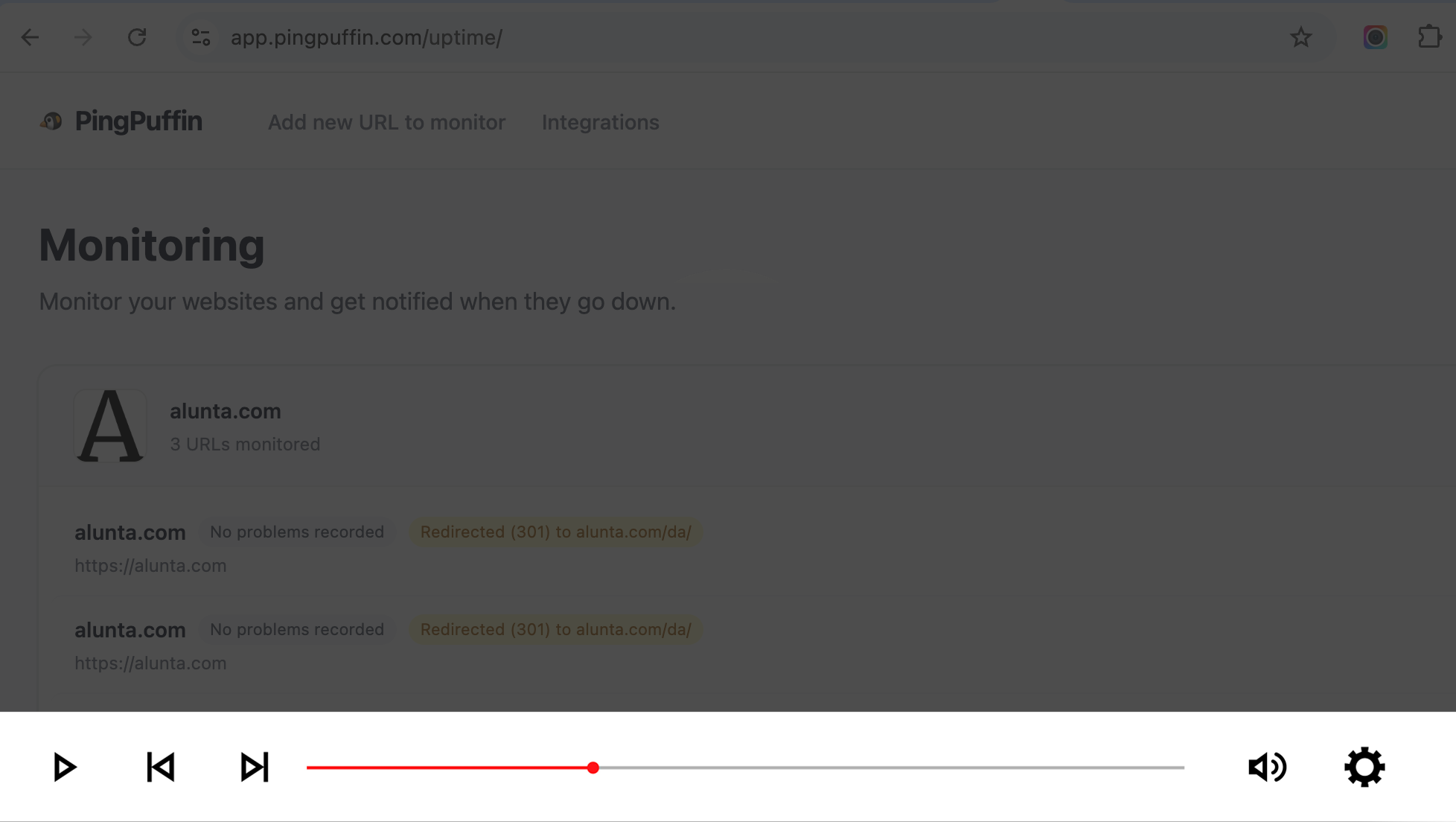 Preview of the PingPuffin video